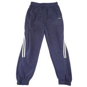 Athletico Mens Navy Blue Fleece Joggers Striped Sweatpants Size L